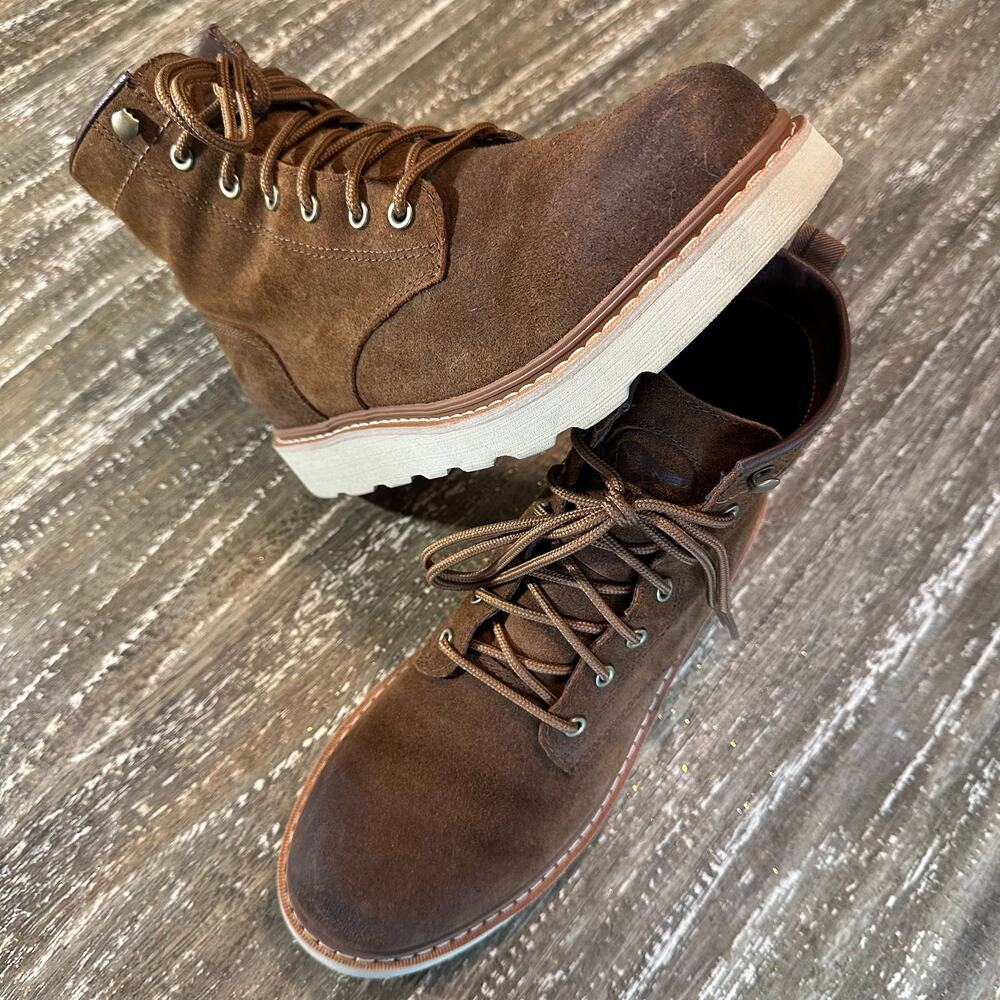 Sorel Slabtown 62’ Waterproof Rough Suede Leather Boots Brown Men’s Size 9.5 - Picture 2 of 15
